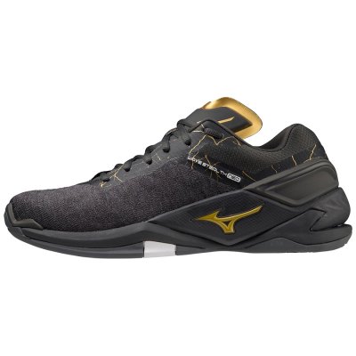 Zapatillas Balonmano Mizuno WAVE Stealth Neo Mujer - Negros / Dorados - Chile M352KXEIMC
